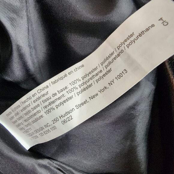 NWT Eloquii Faux Leather Longline Trenchcoat Black Double Breasted 14/16 - Picture 11 of 11